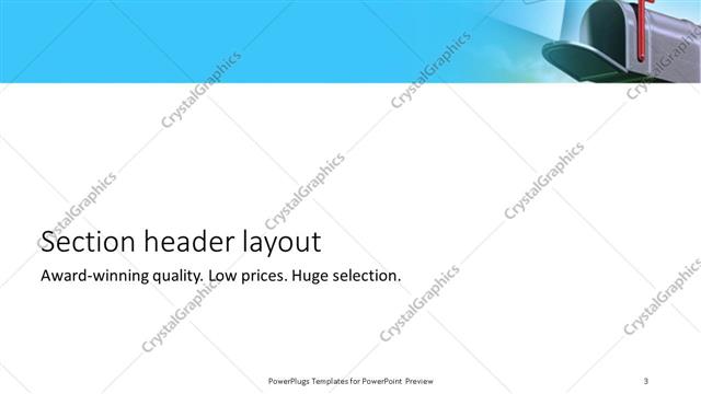 Section Header presentation slide layout