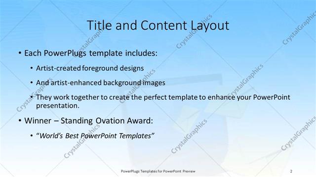 Title and Content presentation slide layout