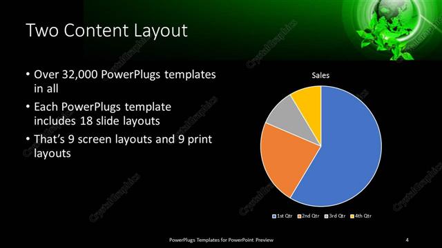 Two Content presentation slide layout