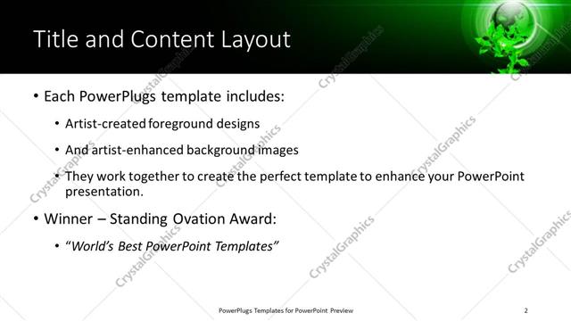Title and Content presentation slide layout