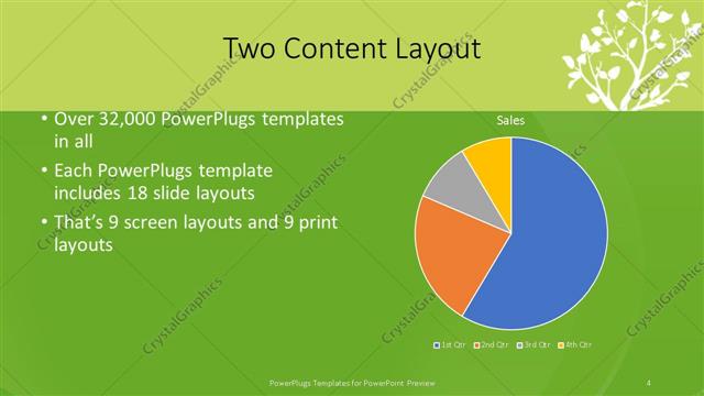 Two Content presentation slide layout