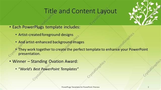 Title and Content presentation slide layout