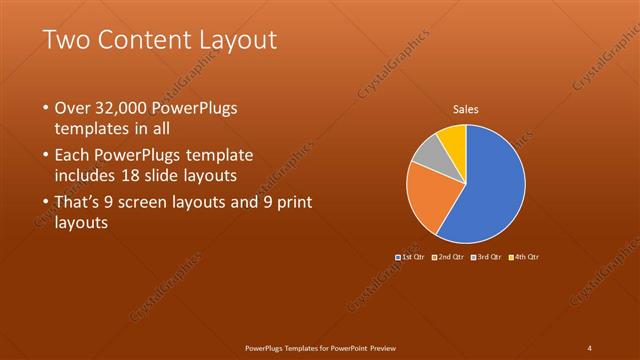 Two Content presentation slide layout