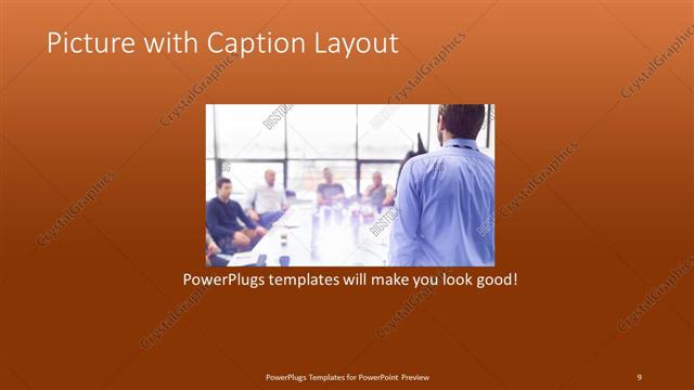 Picture with Caption presentation slide layout