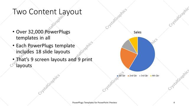 Two Content presentation slide layout