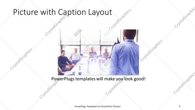 Picture with Caption presentation slide layout