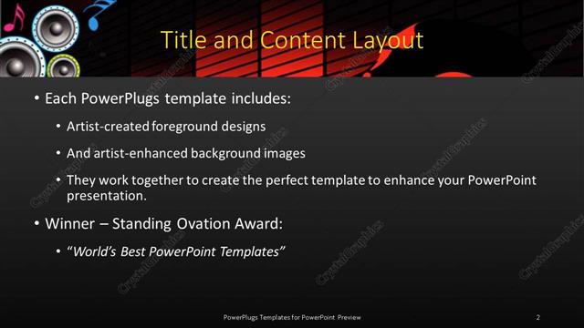 Title and Content presentation slide layout