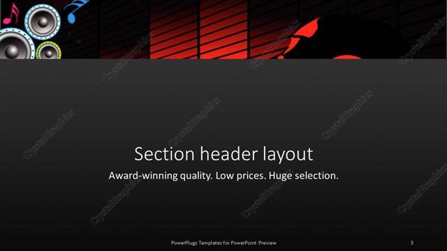 Section Header presentation slide layout