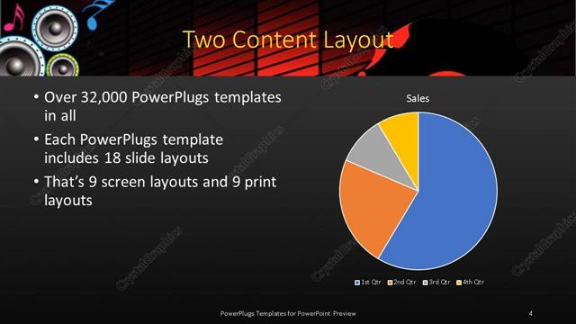 Two Content presentation slide layout