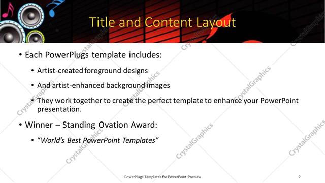 Title and Content presentation slide layout