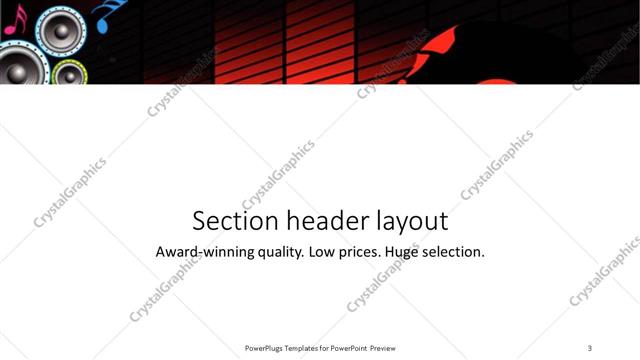 Section Header presentation slide layout