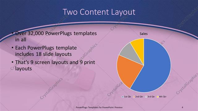 Two Content presentation slide layout