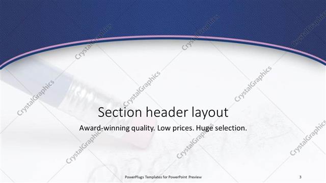 Section Header presentation slide layout