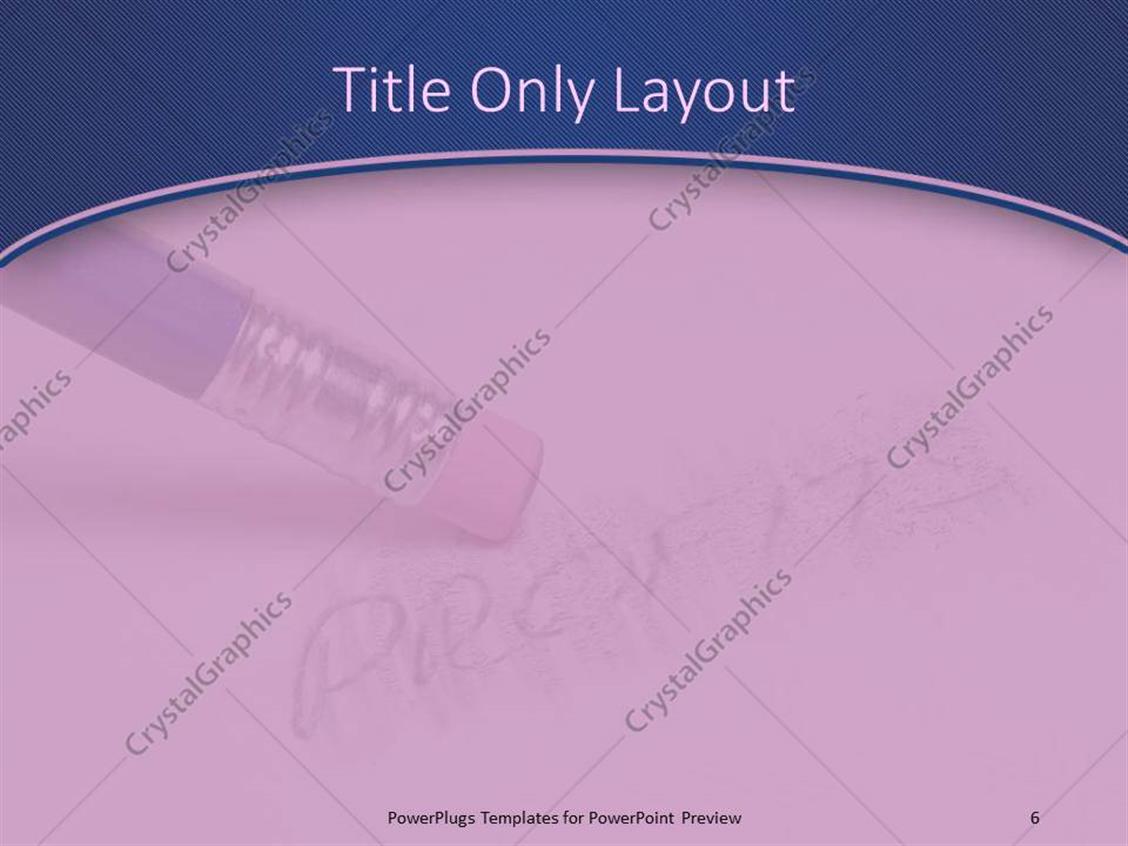 PowerPoint Template an eraser erasing the word profit (9596)
