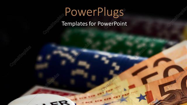  Presentation with euro - Euro currency notes with chips