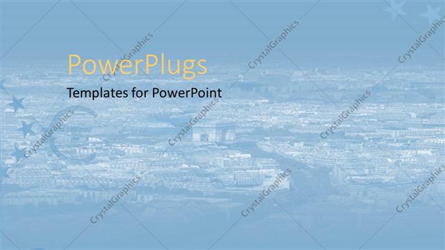  Presentation with stars - Euro sign and stars on cityscape background