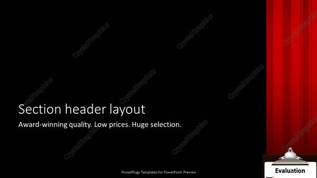 Section Header presentation slide layout