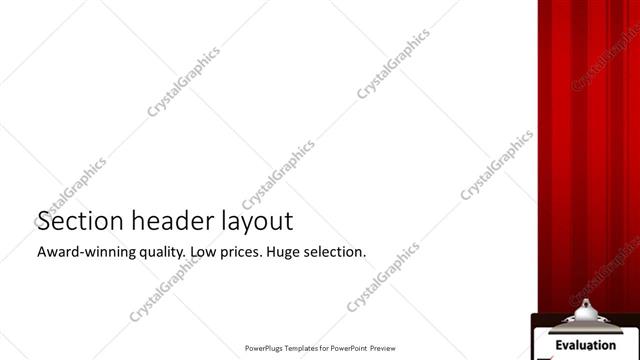 Section Header presentation slide layout