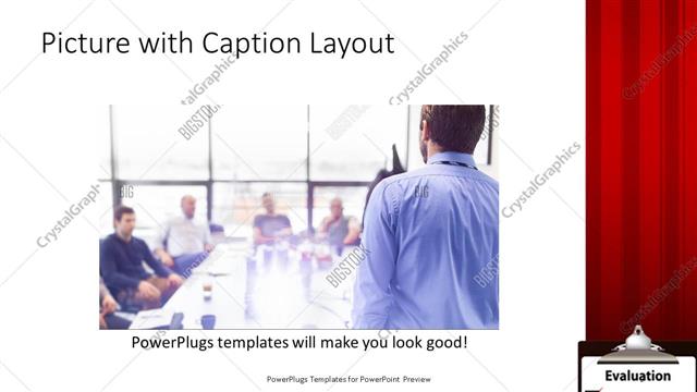Picture with Caption presentation slide layout