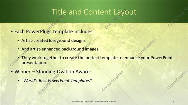 Title and Content presentation slide layout
