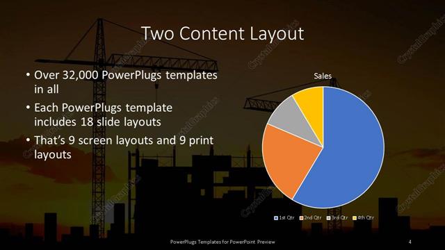 Two Content presentation slide layout