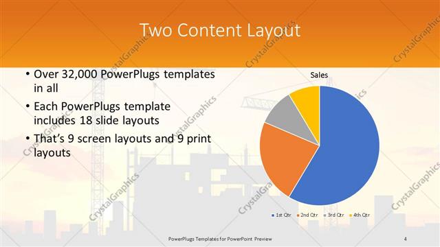Two Content presentation slide layout