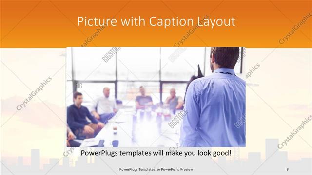 Picture with Caption presentation slide layout