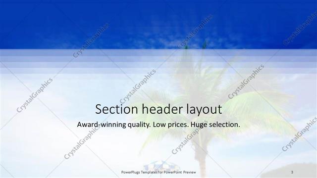 Section Header presentation slide layout
