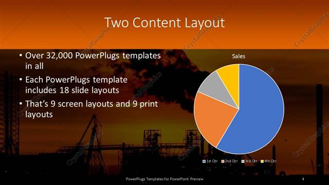 Two Content presentation slide layout