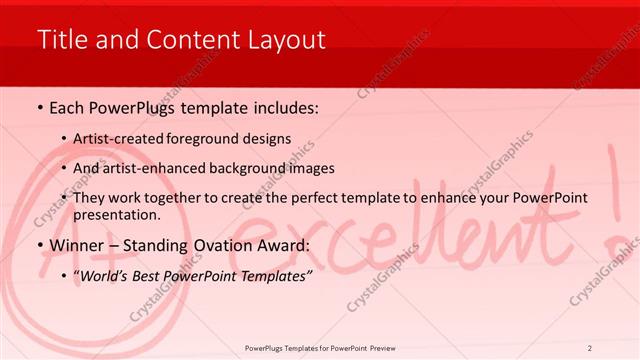 Title and Content presentation slide layout