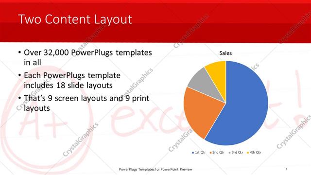 Two Content presentation slide layout