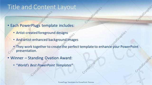 Title and Content presentation slide layout