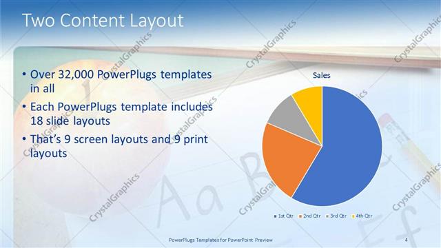 Two Content presentation slide layout