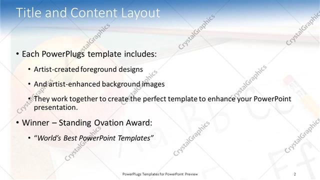 Title and Content presentation slide layout