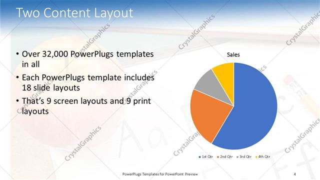 Two Content presentation slide layout