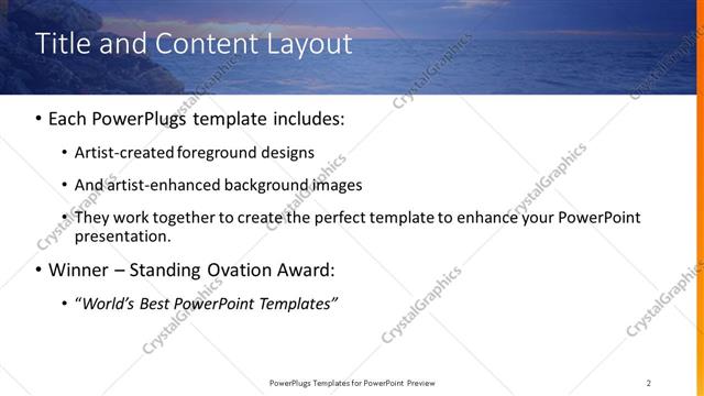 Title and Content presentation slide layout