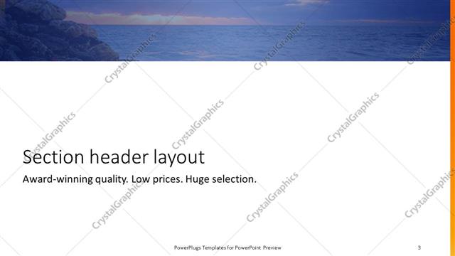 Section Header presentation slide layout