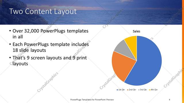 Two Content presentation slide layout