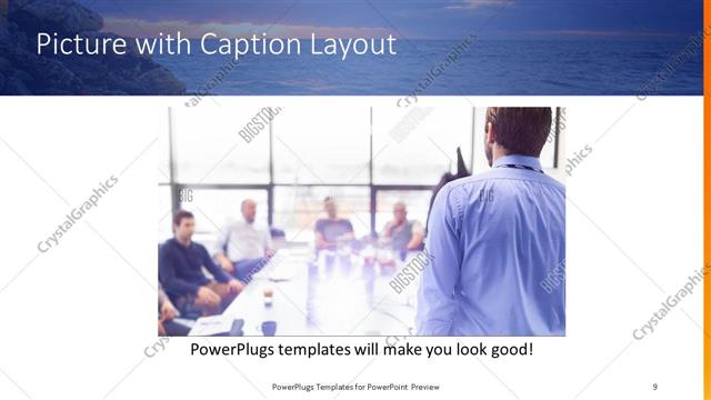 Picture with Caption presentation slide layout