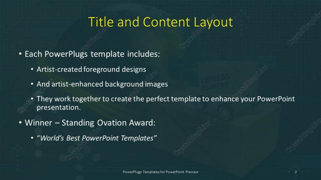 Title and Content presentation slide layout