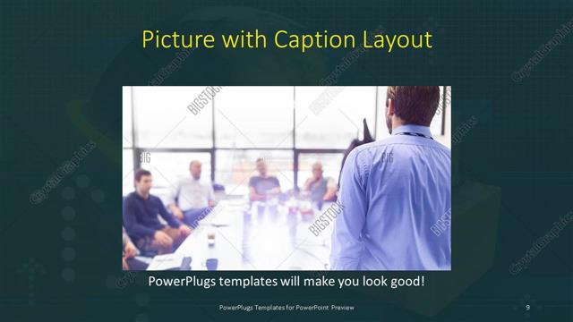Picture with Caption presentation slide layout