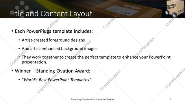 Title and Content presentation slide layout