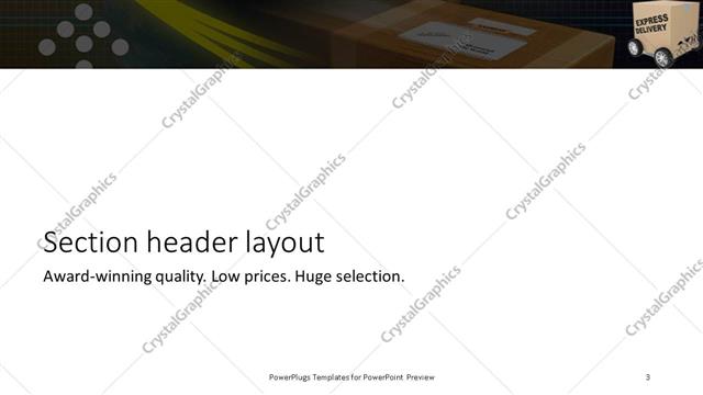 Section Header presentation slide layout