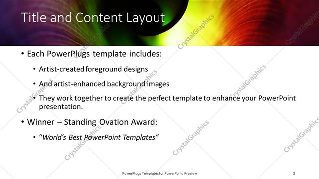 Title and Content presentation slide layout
