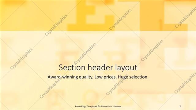 Section Header presentation slide layout