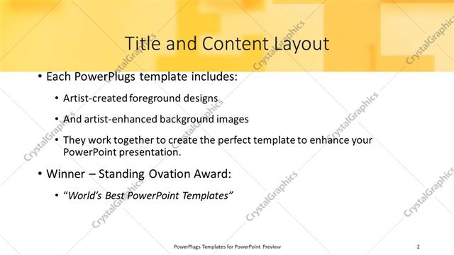 Title and Content presentation slide layout