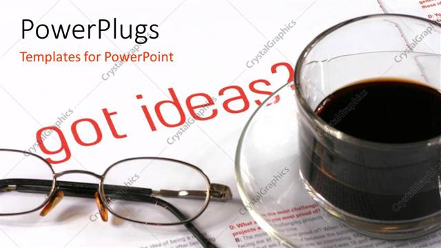  Presentation with eye glass - Eye glass on magazine with transparent cup of coffee?