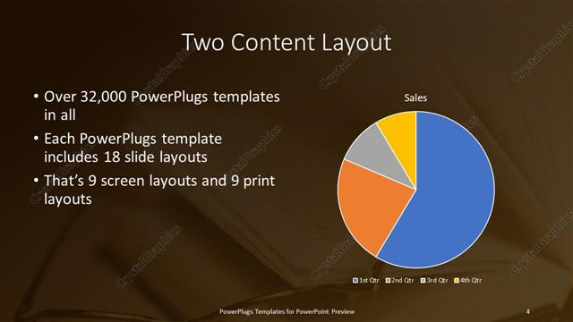 Two Content presentation slide layout