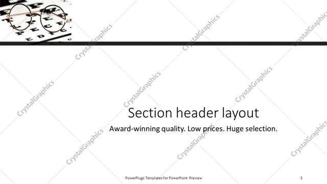 Section Header presentation slide layout