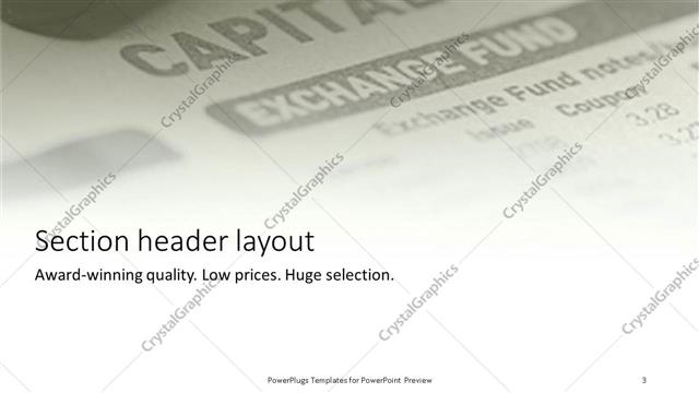 Section Header presentation slide layout